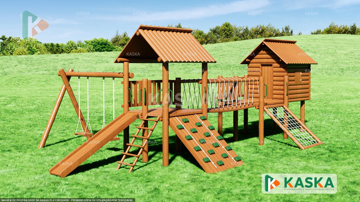 Tarzan Alpine House with Deck - Kaska | Playgrounds and Wood